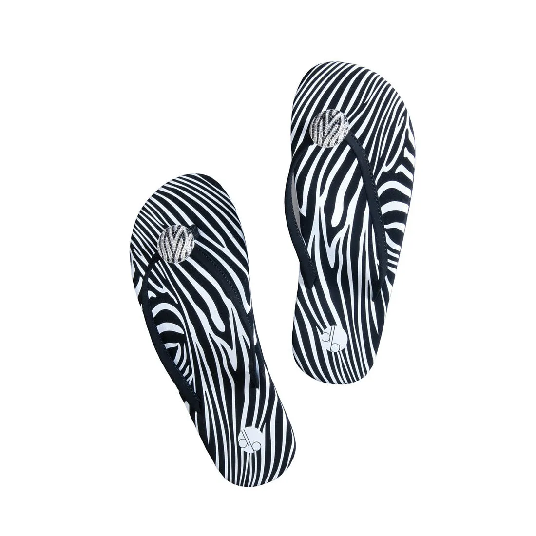 Zebra Platform Flip Flops