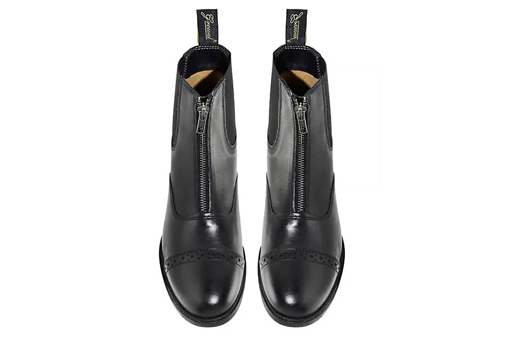 Zip-Up Leather Paddock Boots