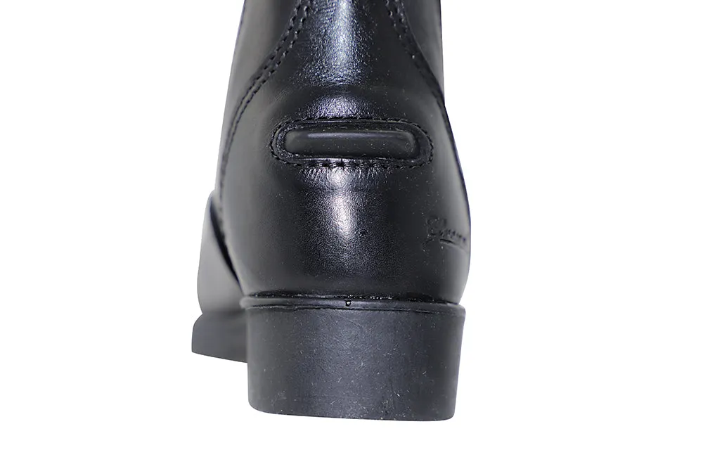 Zip-Up Synthetic Leather Paddock Boots